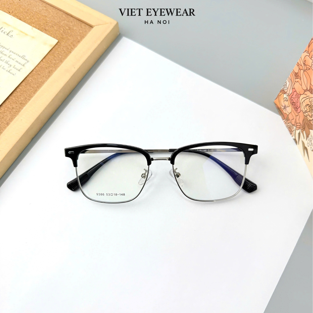 VIET EYEWEAR 9386 Schwarz Silber