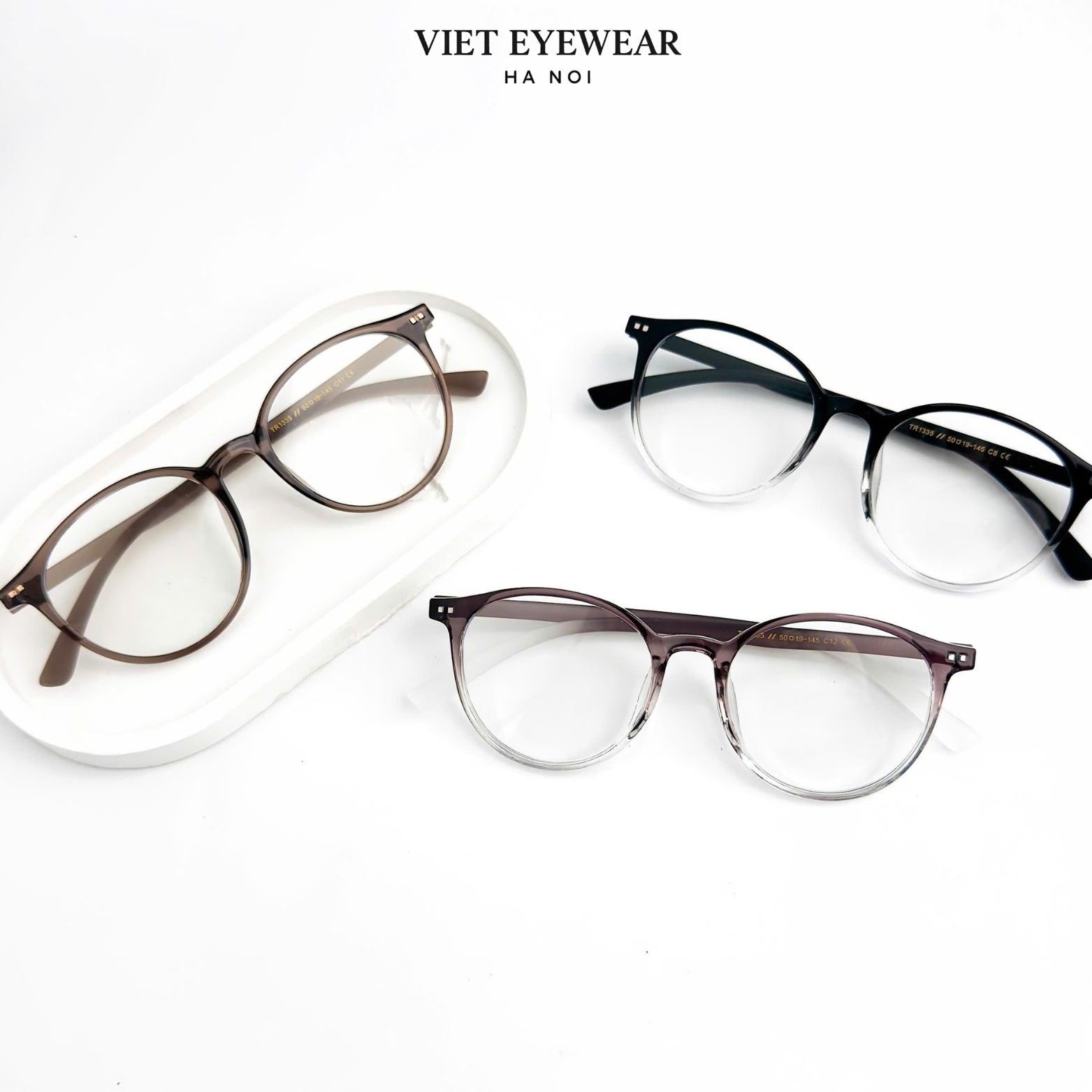 VIET EYEWEAR 1335 Schwarz weiß