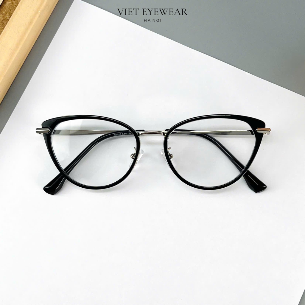 VIET EYEWEAR 89013 Schwarz Silber