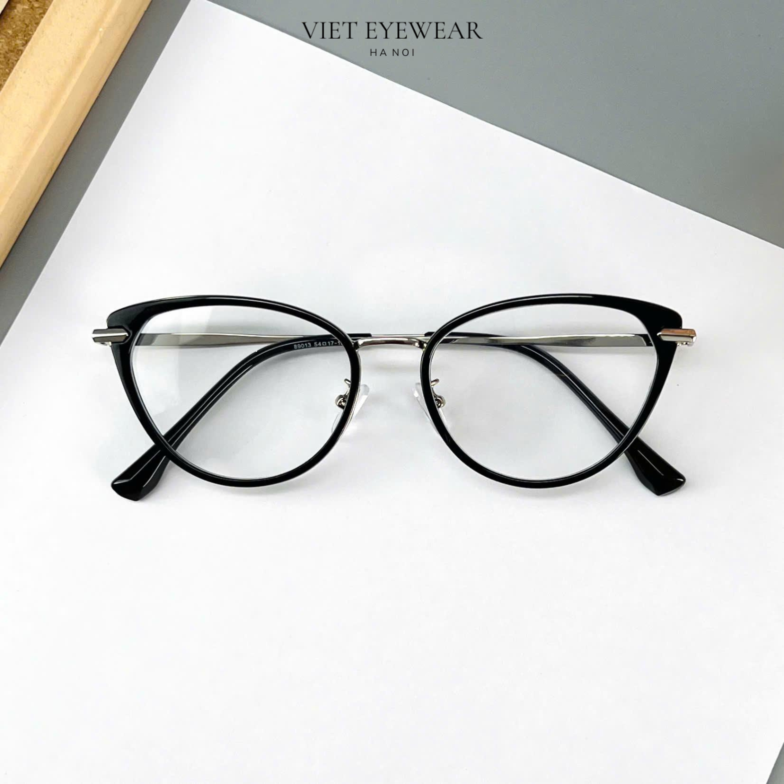 VIET EYEWEAR 89013 Schwarz Silber